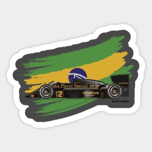 Ayrton Senna's Lotus 97T Formula 1 racecar by @axelrosito Sticker